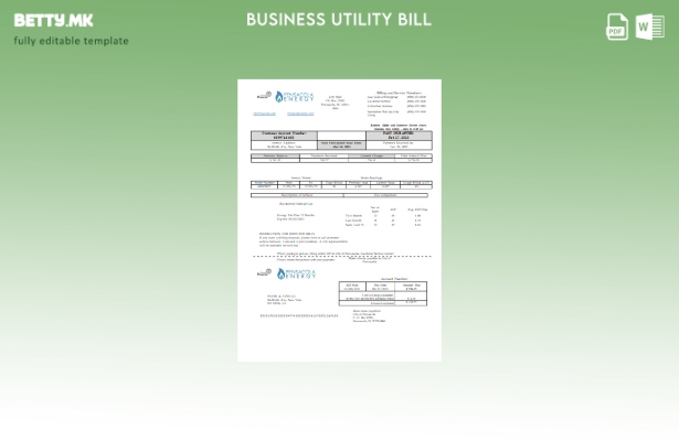 Модерен стил на Флорида Пенсакола енергетска деловна сметка за комунални услуги